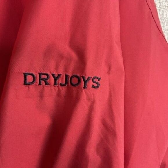 FootJoy DryJoys Red Short Sleeve 1/2 Zip Rain Windbreaker Jacket Men Size Large - Picture 4 of 11